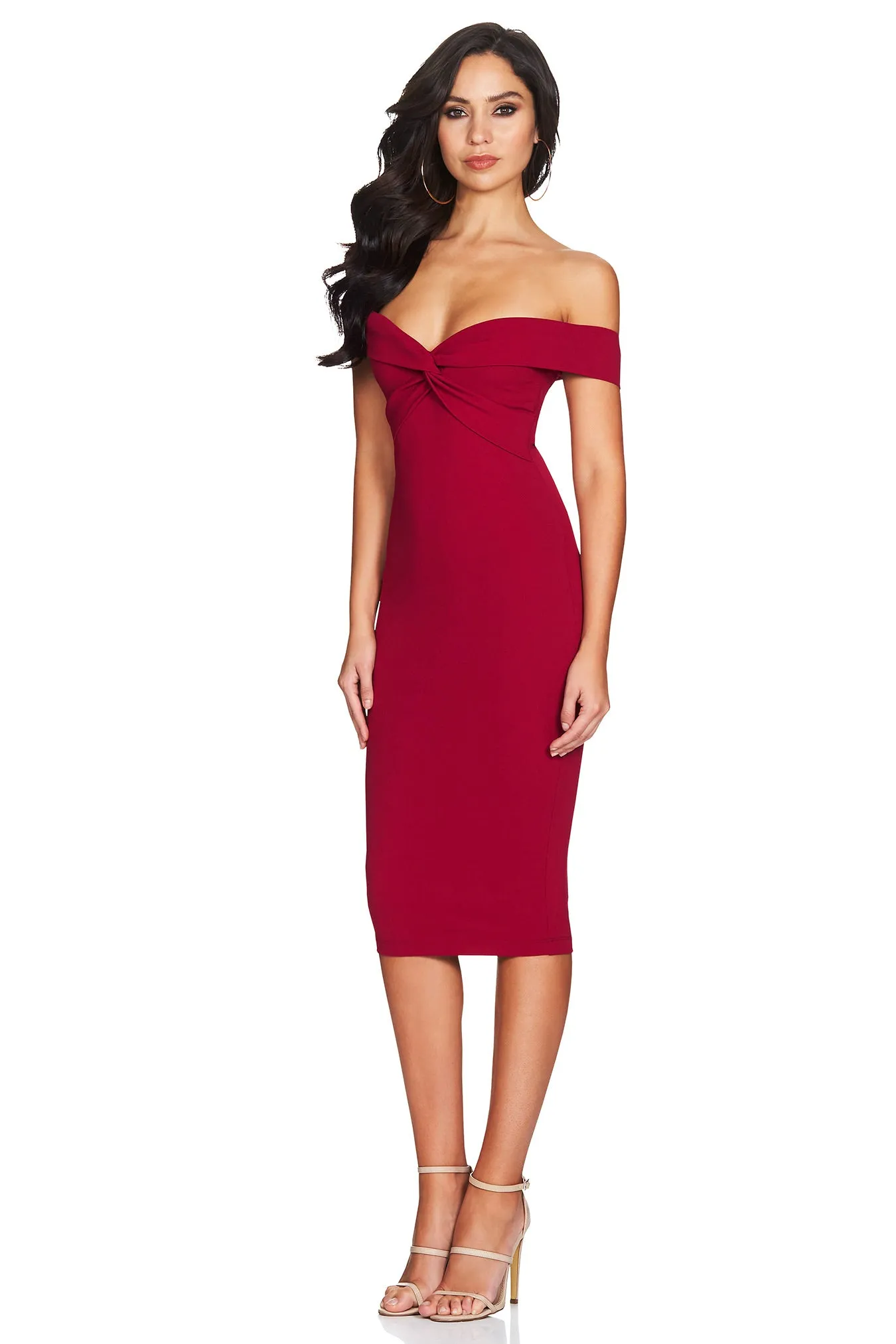 Nookie Dolly Midi Dress - Ruby