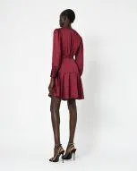 Pena Long Sleeve Wrap Dress - Ruby