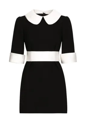 PETER PAN COLLAR VIRGIN WOOL MINIDRESS