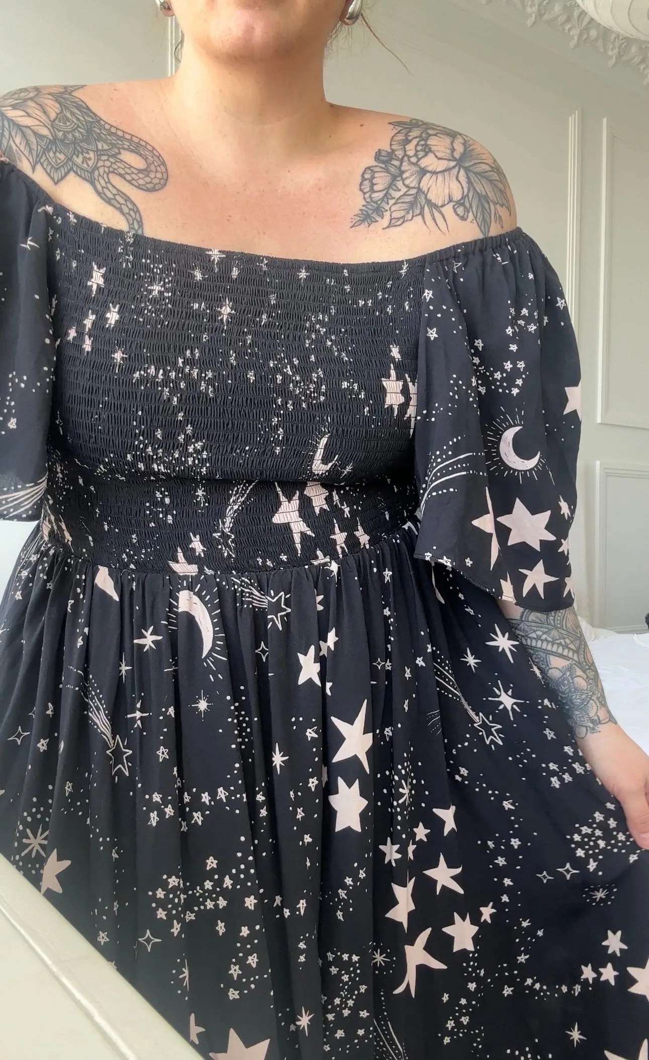 Priscilla Maxi Dress - Star print