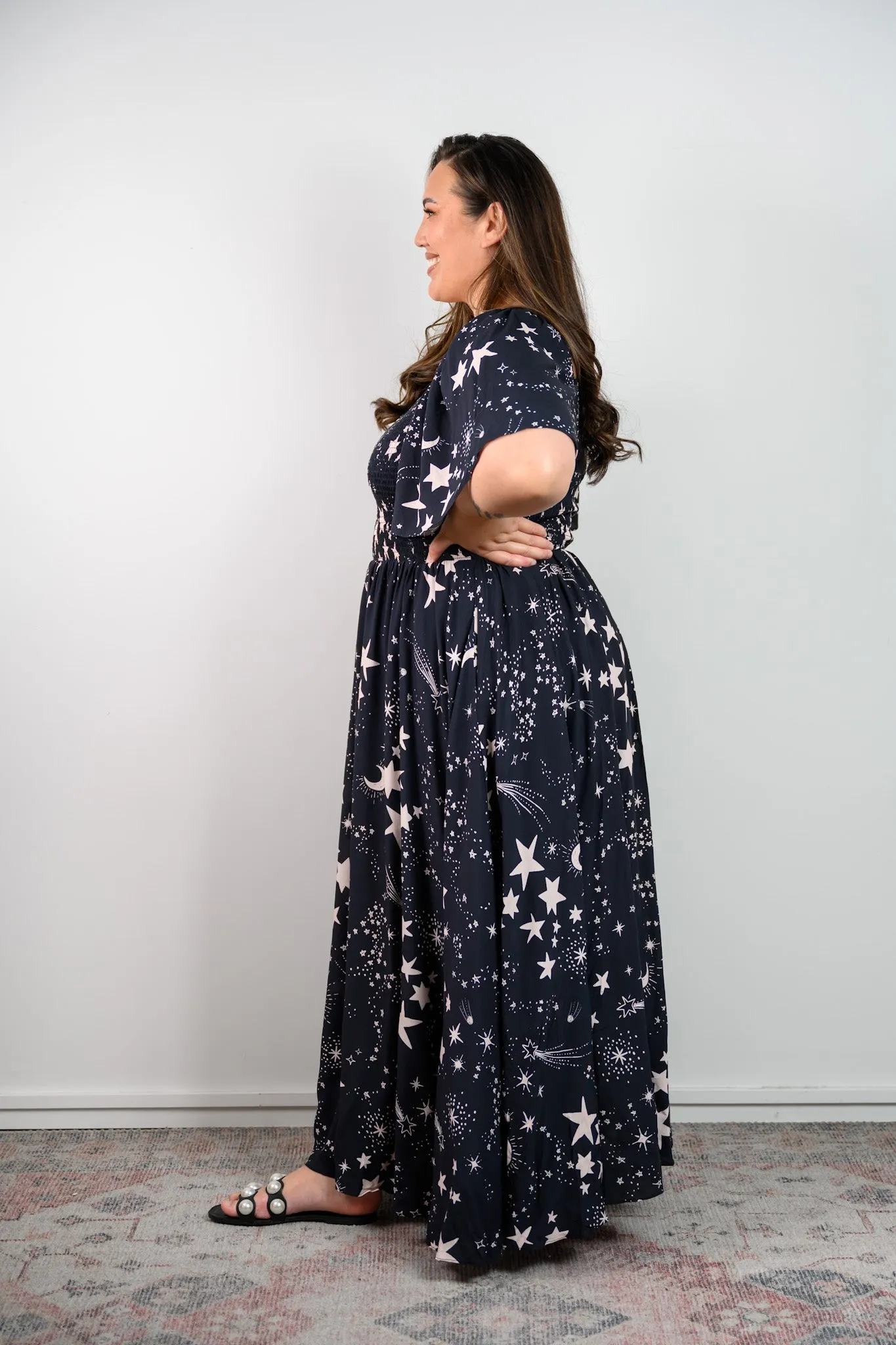 Priscilla Maxi Dress - Star print