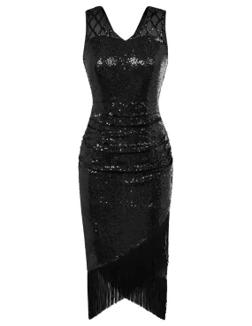 Seckill Offer⌛Sequin Dress Simple 1920s Flapper Cocktail Party Dresses