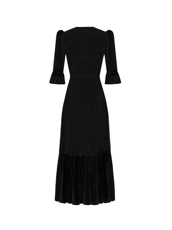 The 3/4 Length Festival Dress in Black