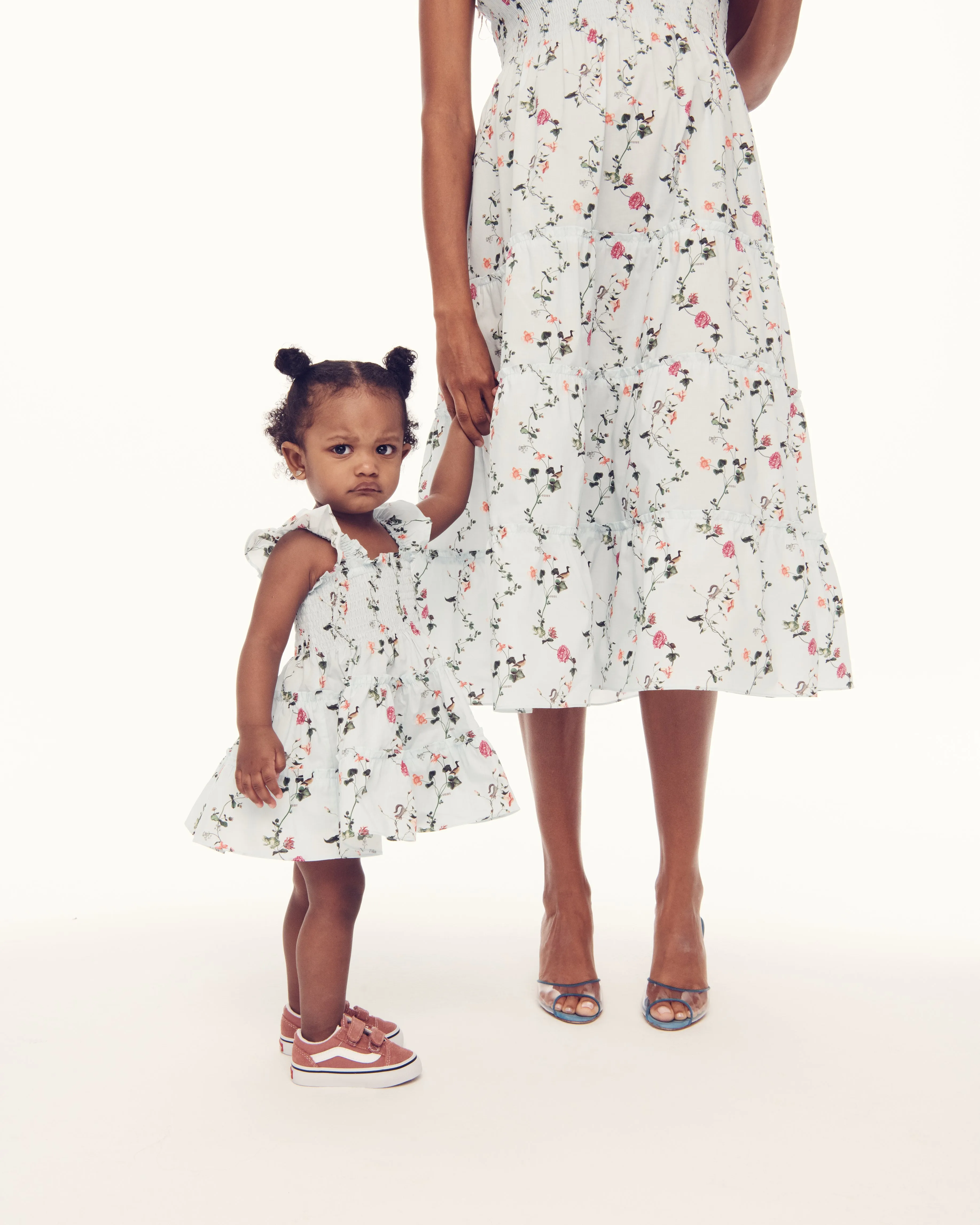 The Baby Ellie Nap Dress - Pond Floral Poplin