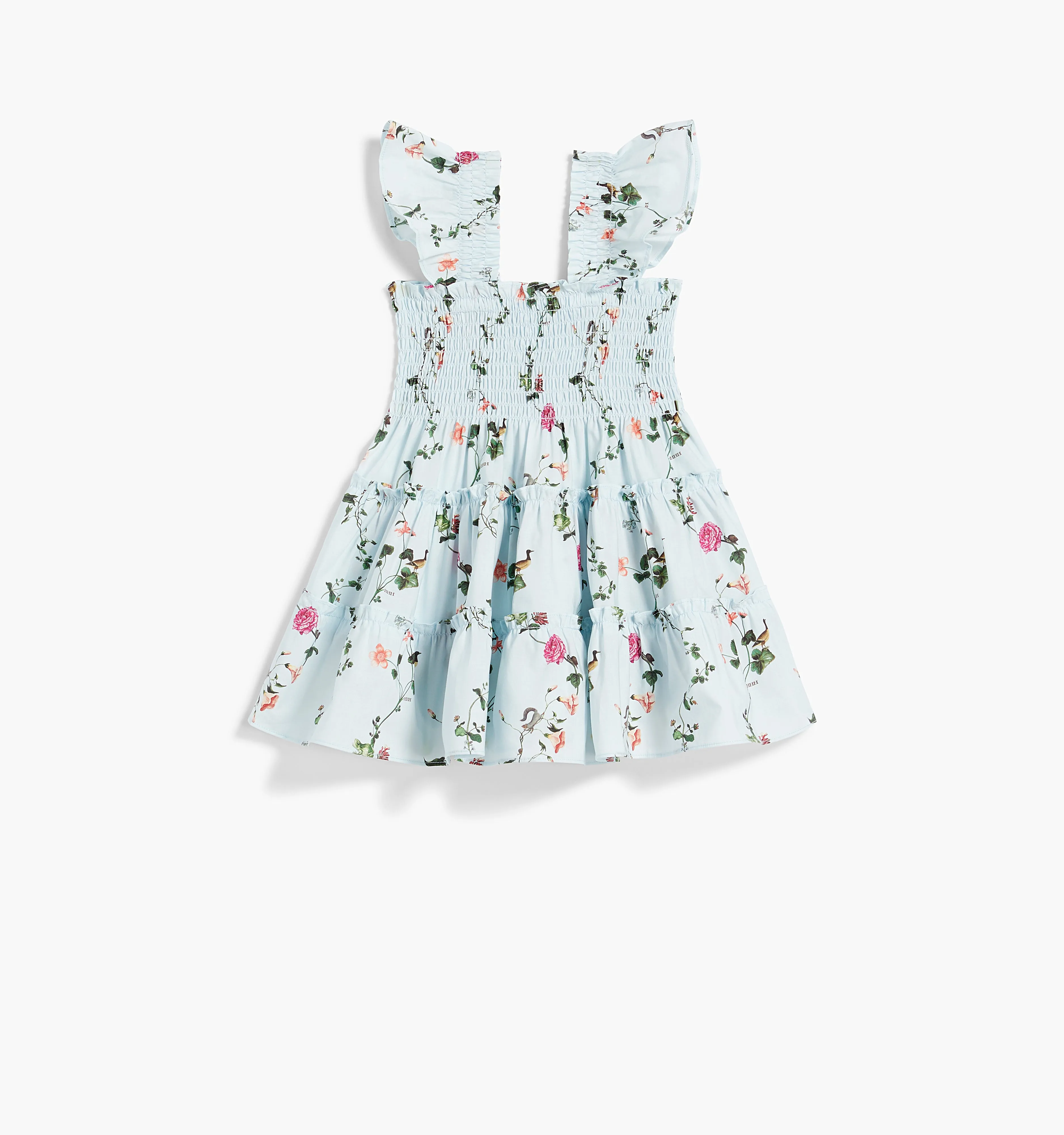 The Baby Ellie Nap Dress - Pond Floral Poplin