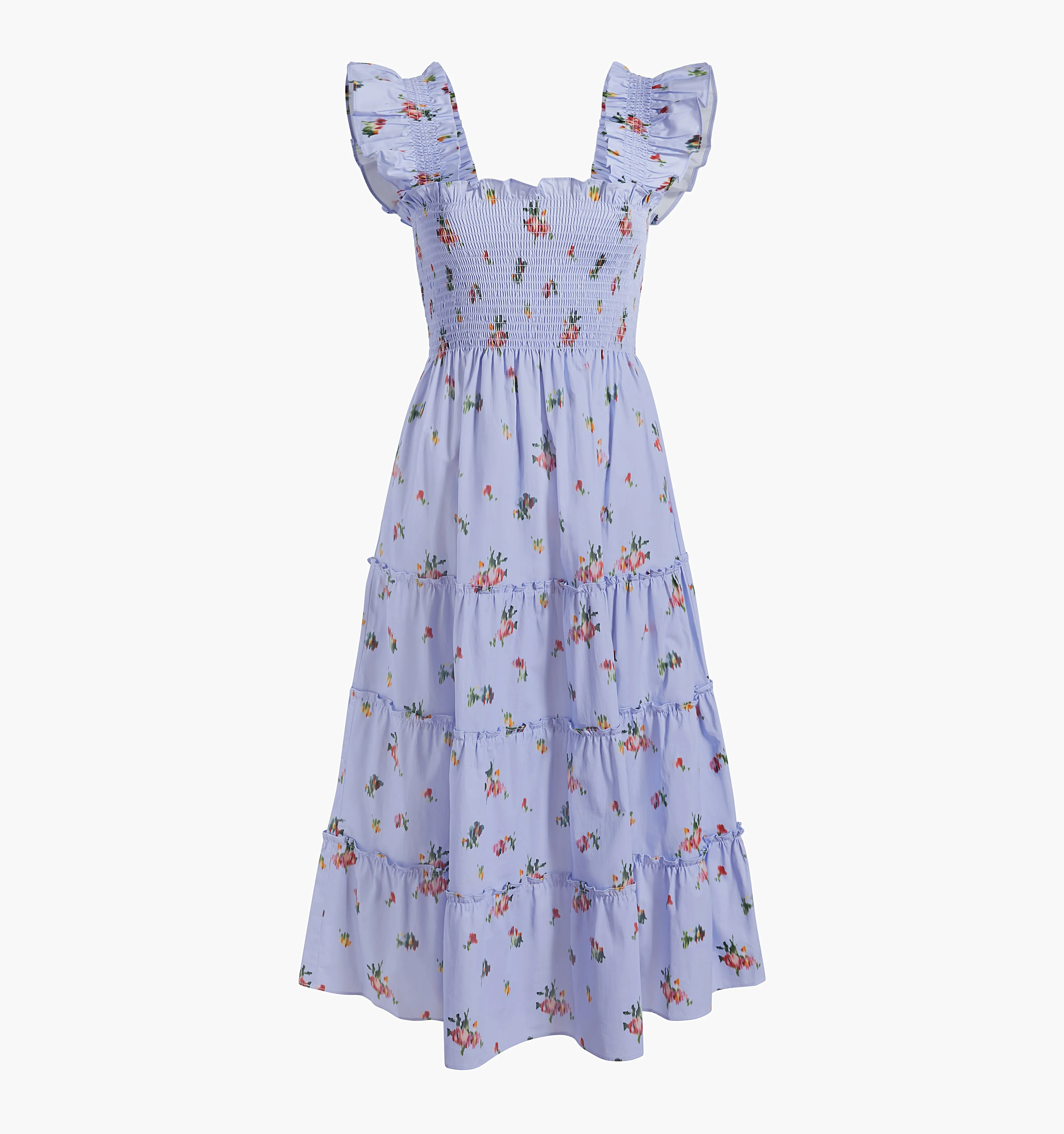 The Ellie Nap Dress - Lilac Ikat Sateen