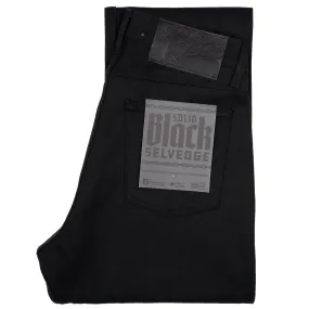 True Guy Solid Black Selvedge Denim Jeans