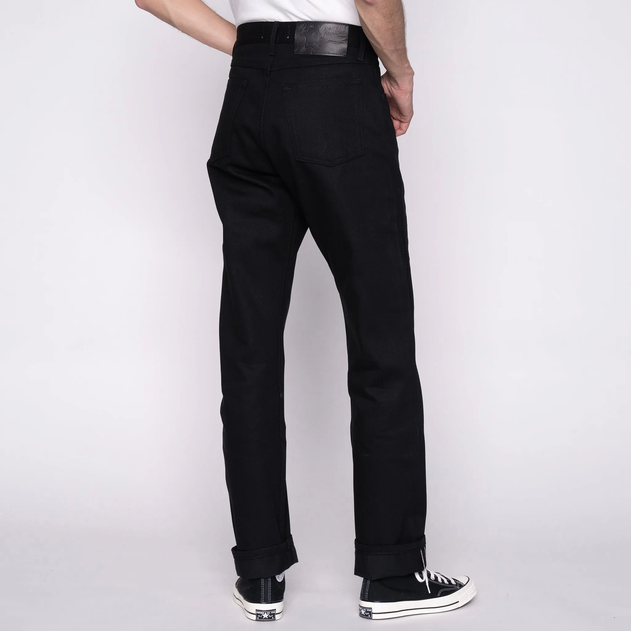 True Guy Solid Black Selvedge Denim Jeans