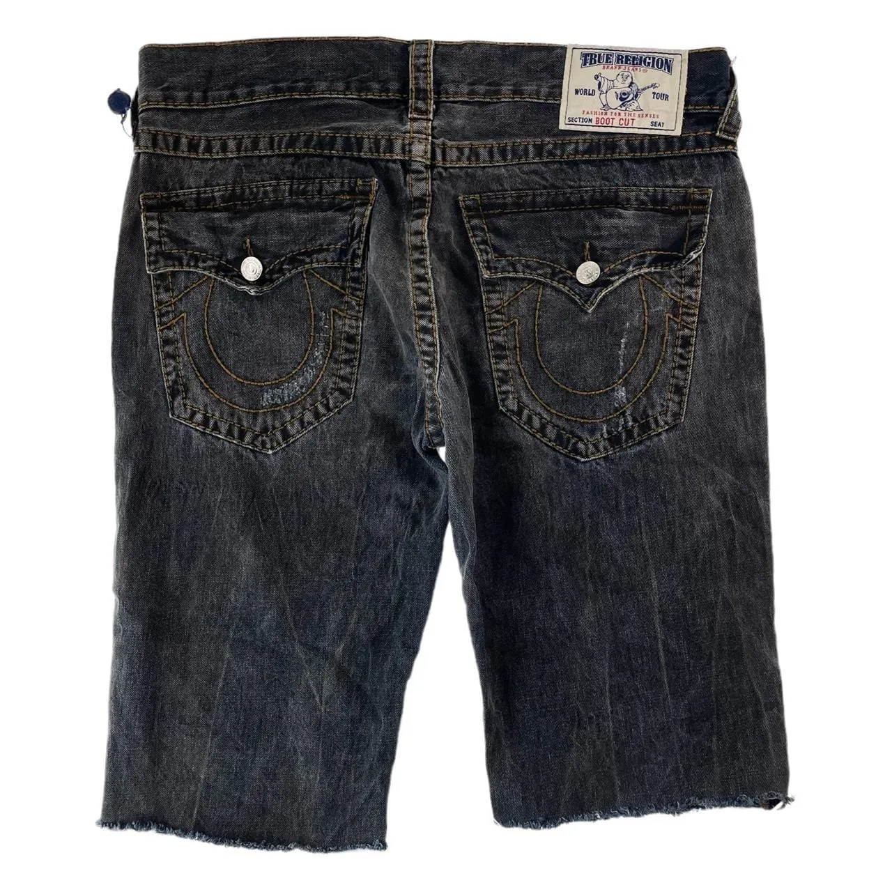 True Religion big stitch denim shorts W38