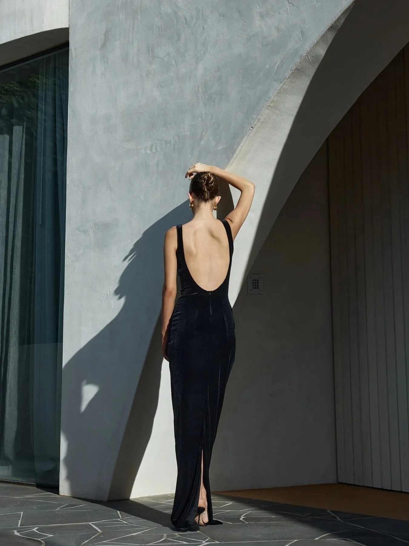 Verona Gown - Black Velvet