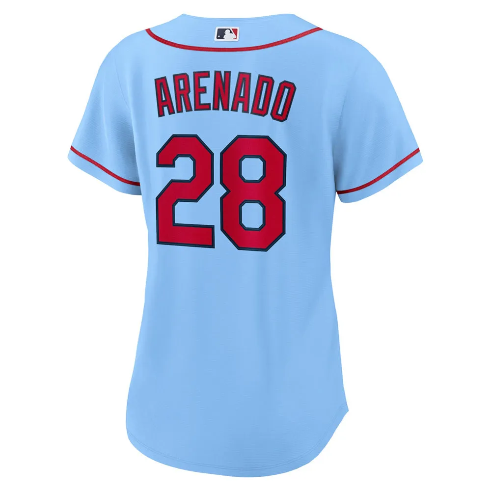 Women's St. Louis Cardinals Nolan Arenado Alternate Player Jersey - Light Blue