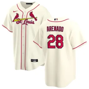 Youth St. Louis Cardinals Nolan Arenado Cool Base Jersey Cream